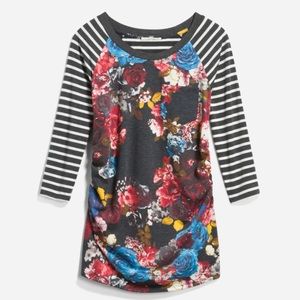 Le Lis Savine Mixed Print Maternity Knit Top
